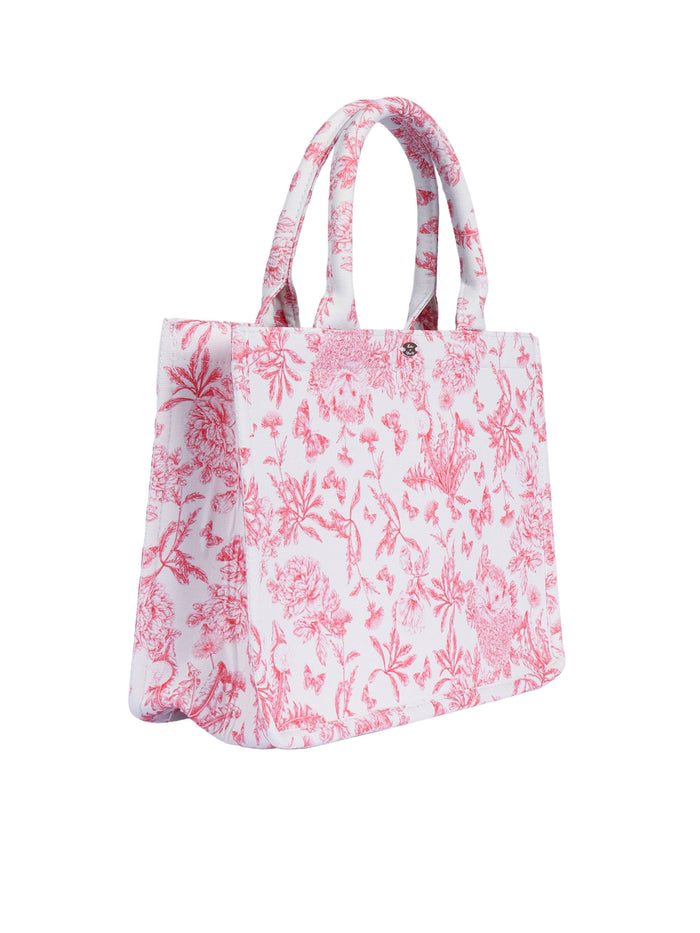 Small Tote Bag Pink Cotton Shopping