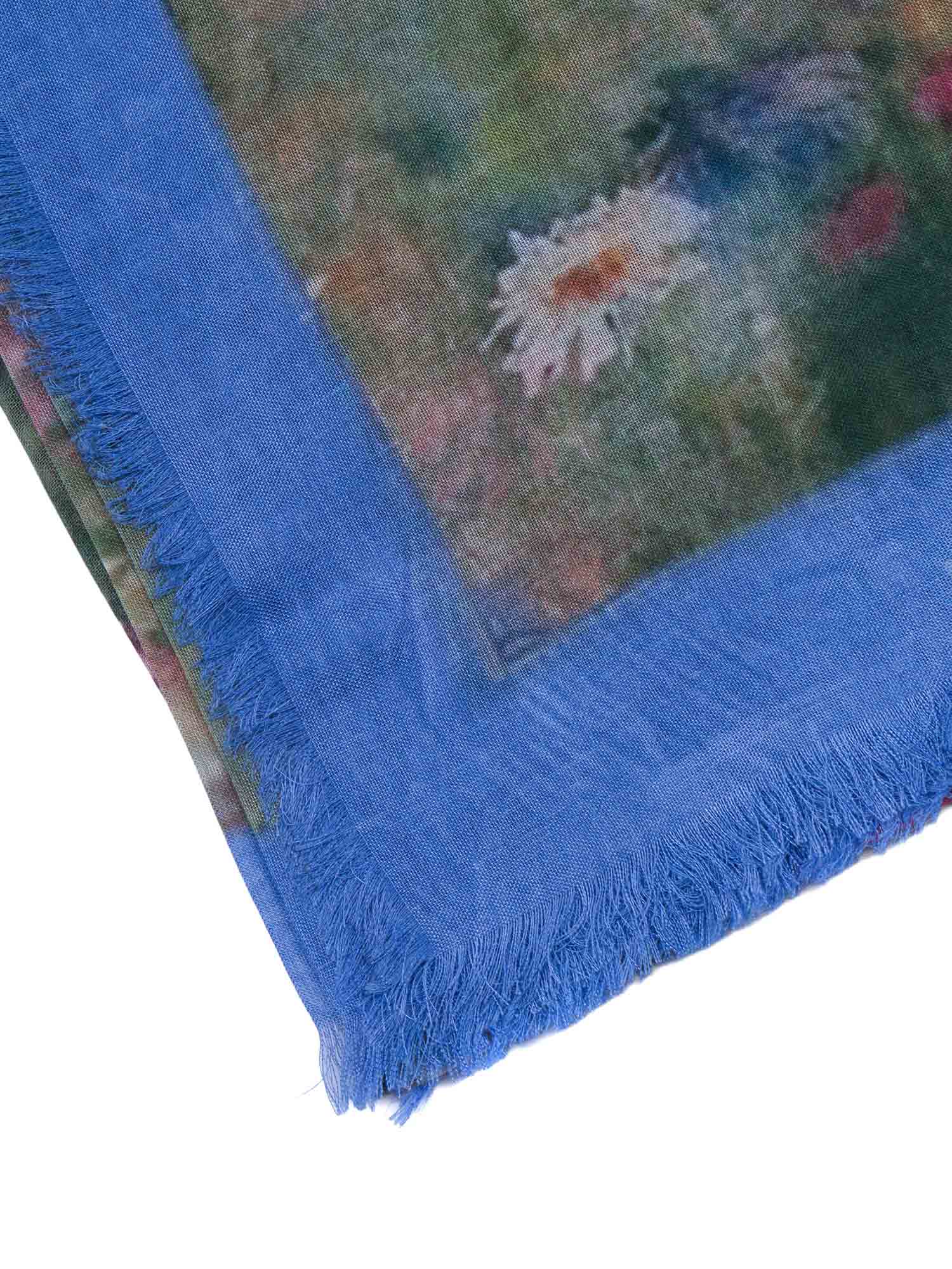 Perla Stole Blue Modal Silk Scarf