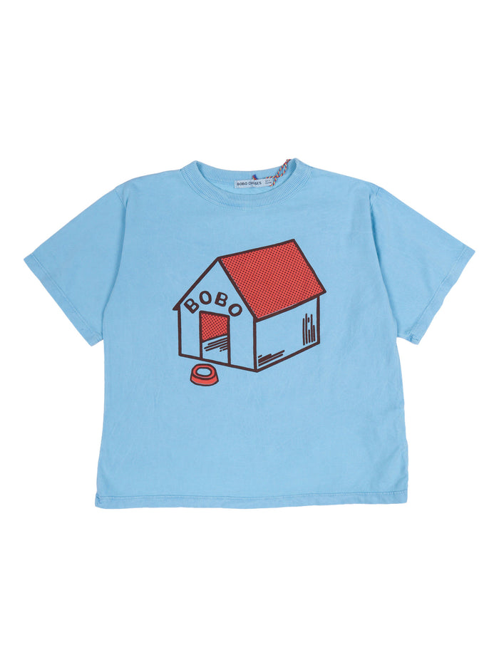 Pickles Is At Home T-Shirt Blue Organic Cotton Short Sleeves