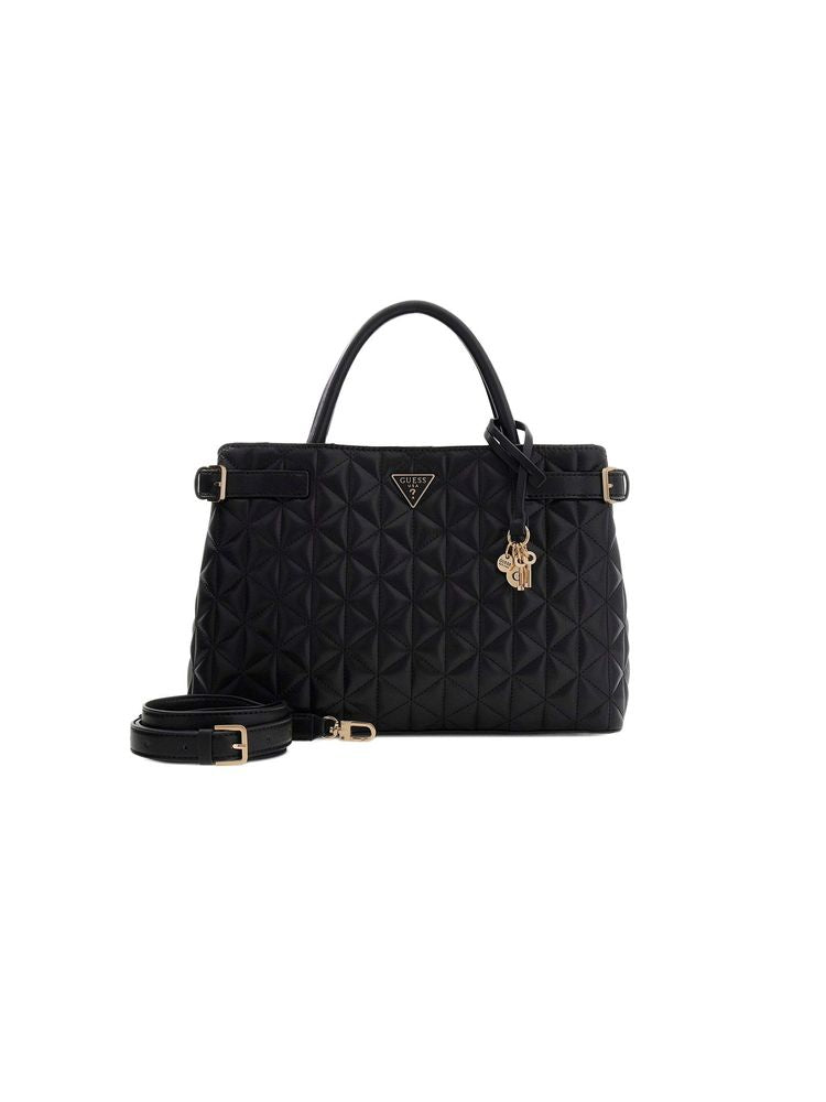 Guess 100% Polyurethane top handle bag in black