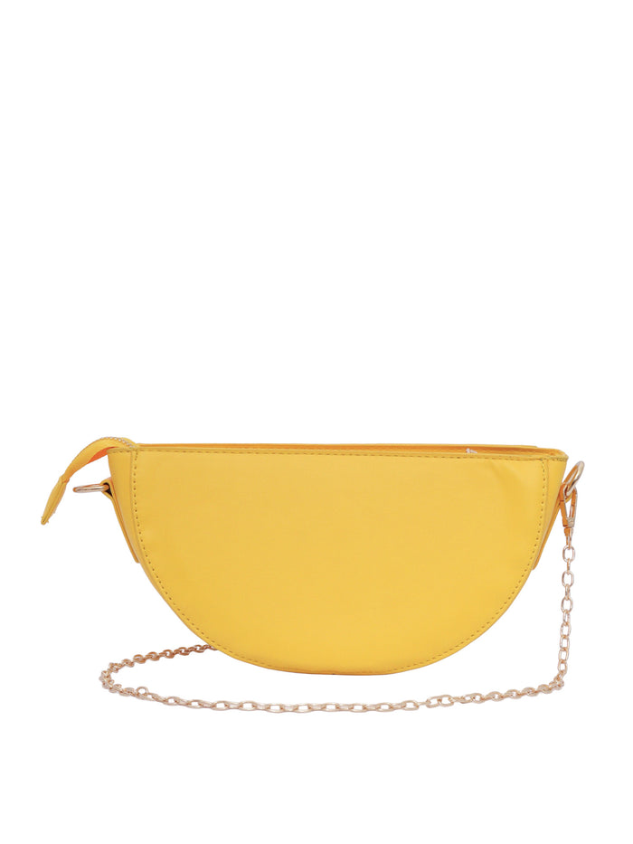 Lemon Bag Yellow Polyurethane Lining Polyester Cross