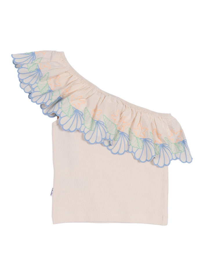 Ratja Tops No Sleeves White Cotton Organic Elastane Top