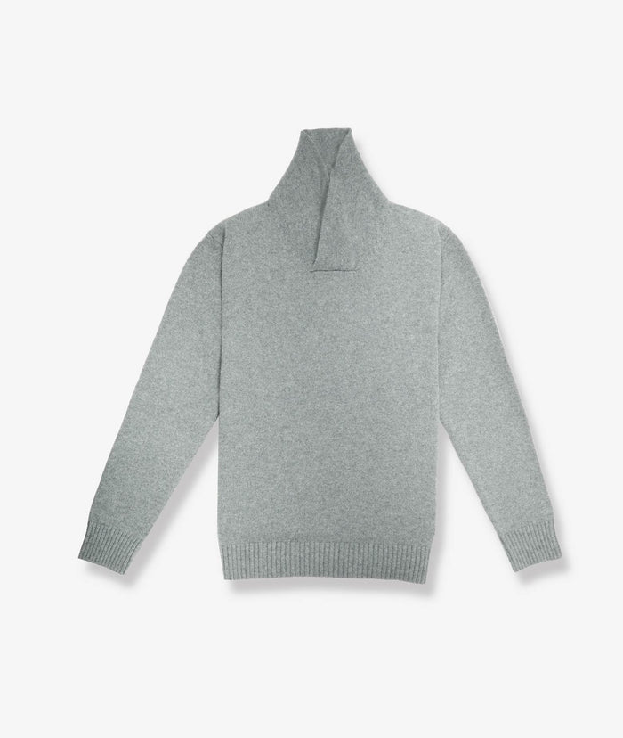 Shawl Collar Knit Pullover Dimgray Maglieria Dis/lav Pesante