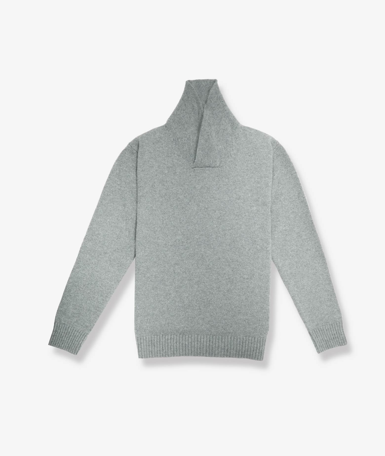 Shawl Collar Knit Pullover Dimgray Maglieria Dis/lav Pesante