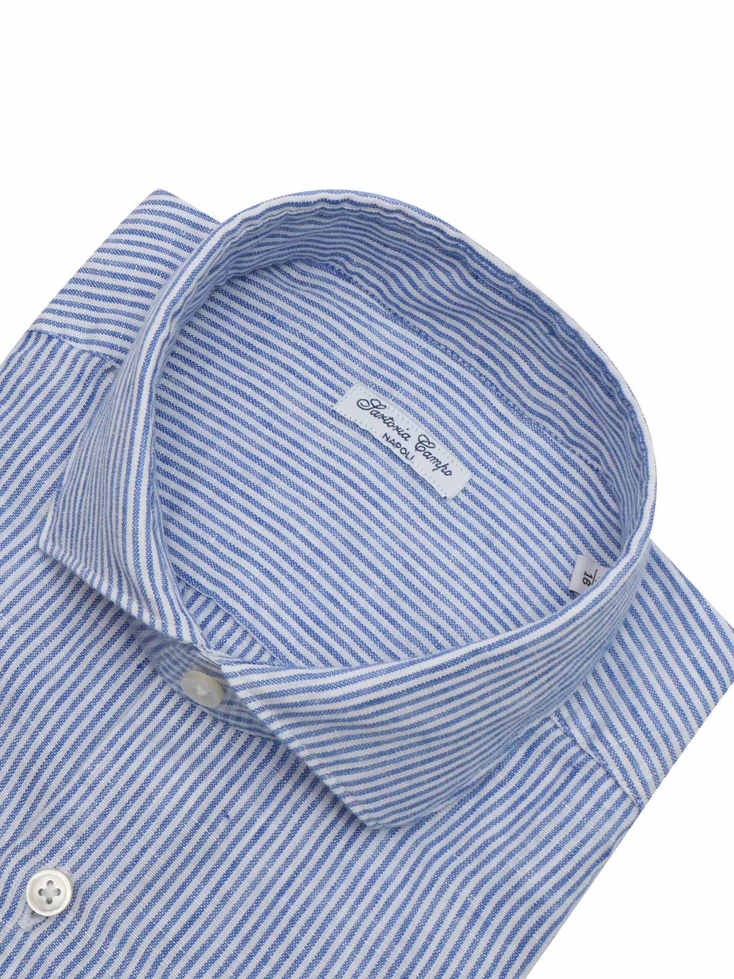 MAN SHIRT Blue Linen