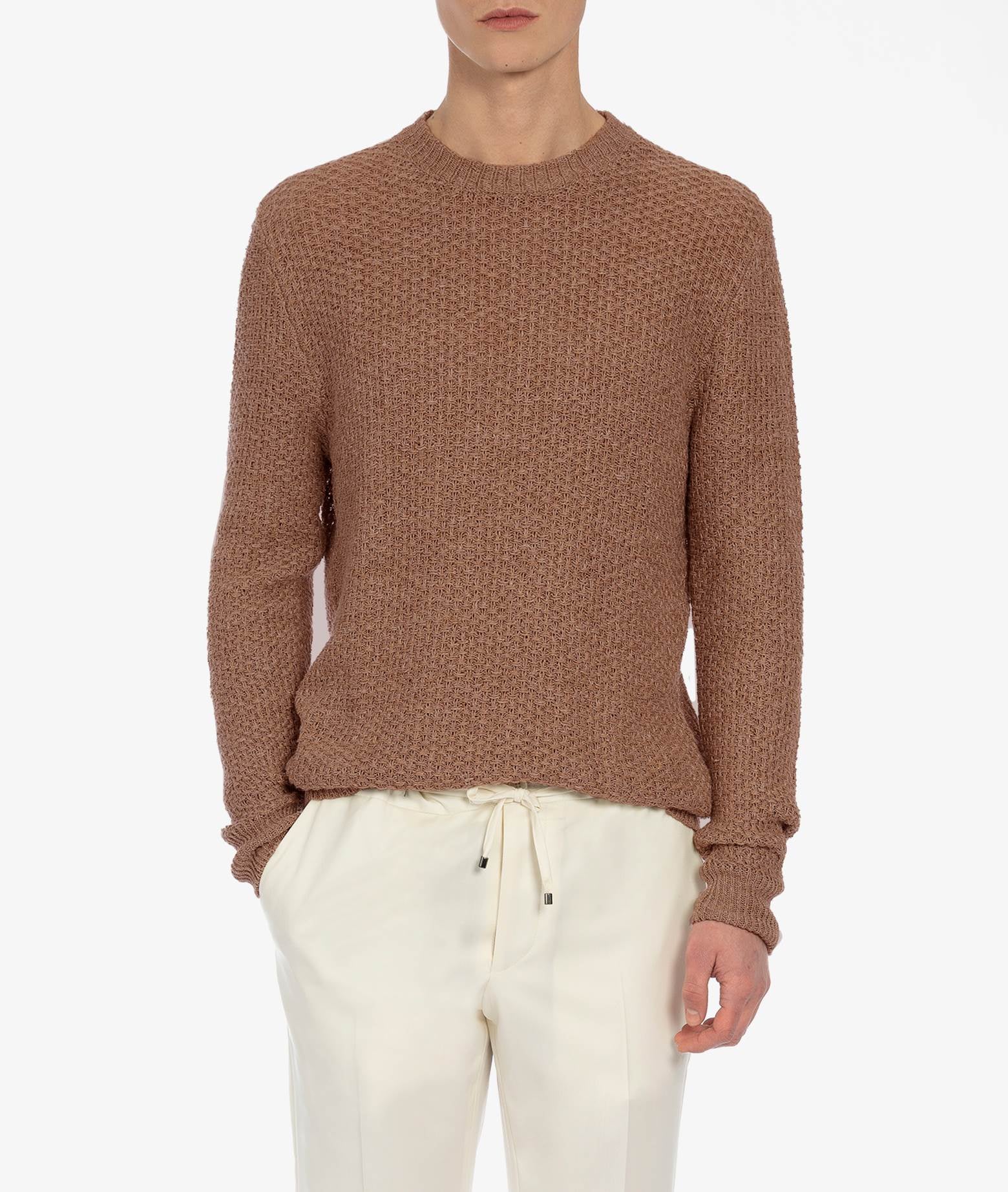 Wool And Silk Sweater Janeiro Ivory Maglieria Dis/lav Pesante