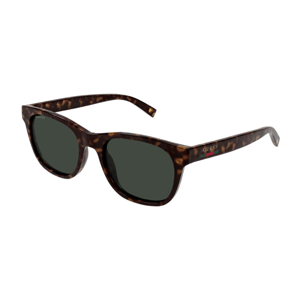 Gucci Sunglasses Square Full Rim, Havana Frame And Green Lens Gg1985s002 Brown