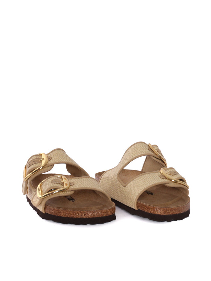 Arizona Big Buckle natural, Raffia Gold Fibre Tessili Sandal