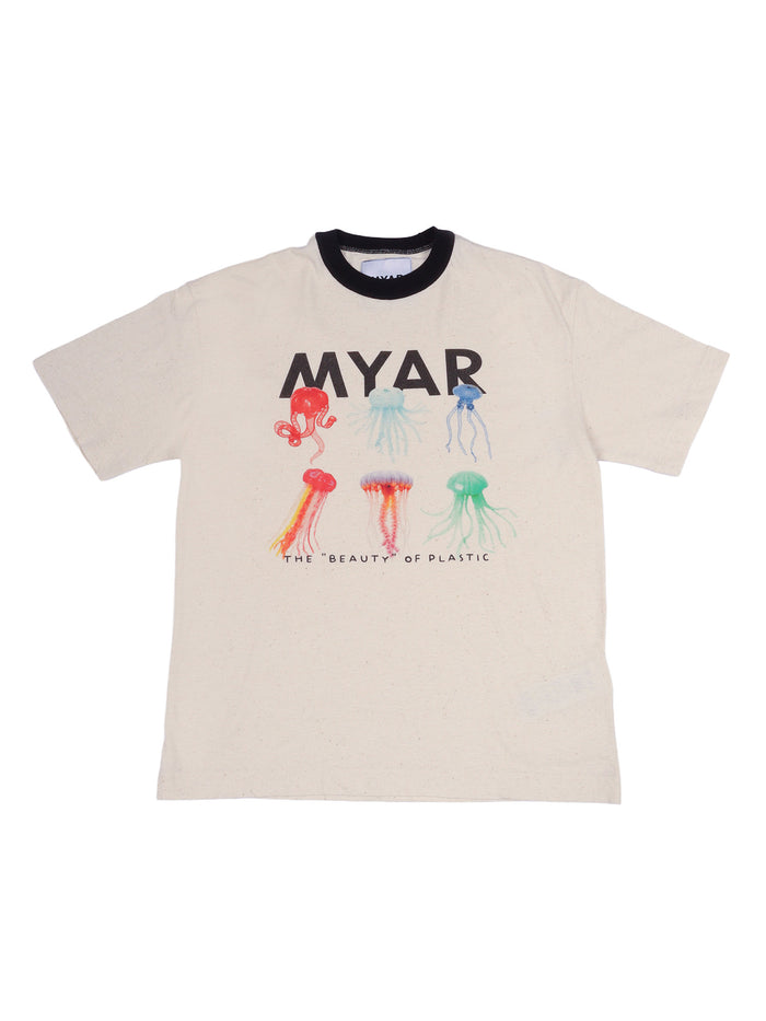 Myt63u T-Shirt Cream Cotton Short Sleeves