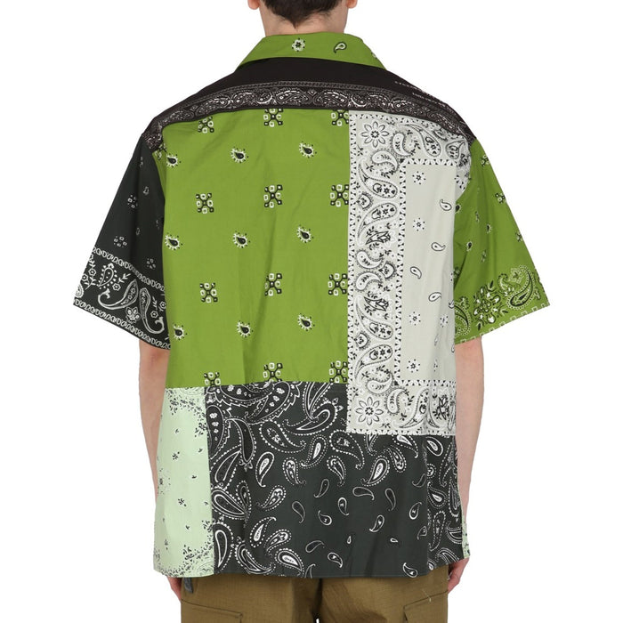Patchwork Cotton Shirt Green