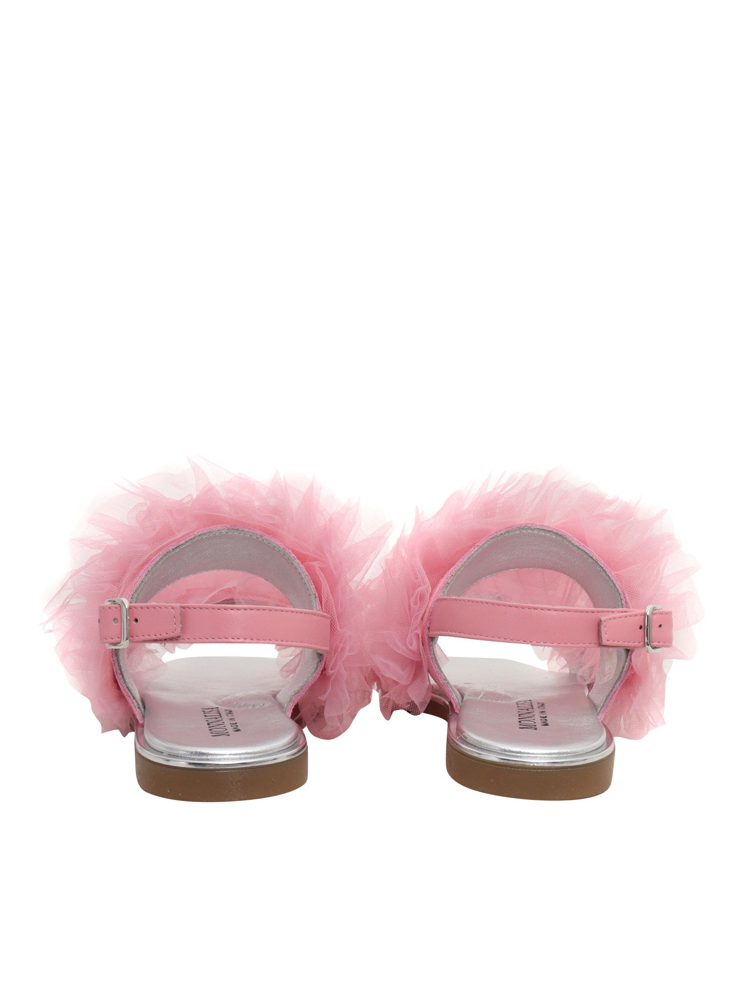 Girls sandals with tulle Pink Leather