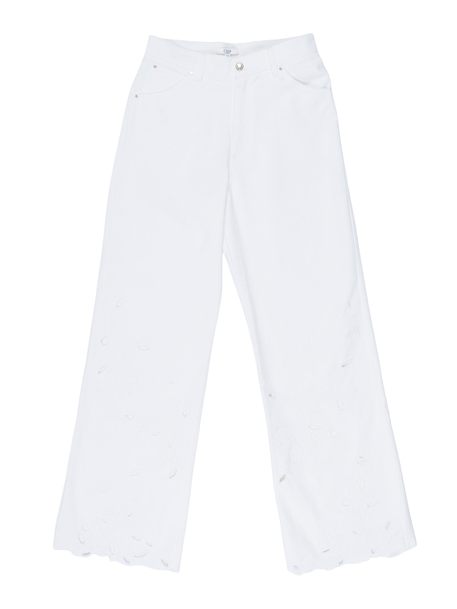 TROUSERS White Cotton Fabric 2 Pant