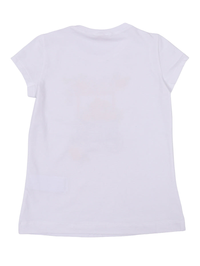 REGULAR T-SHIRT White Cotton Elastane Short Sleeves