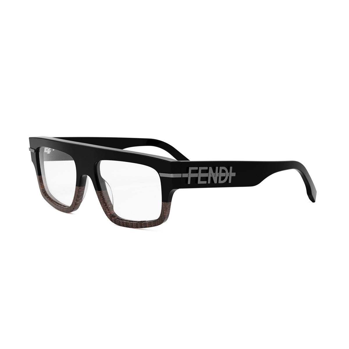 FE50062I Fendi Fendigraphy 005 Nero-Marrone Acetate Occhiali Da Vista