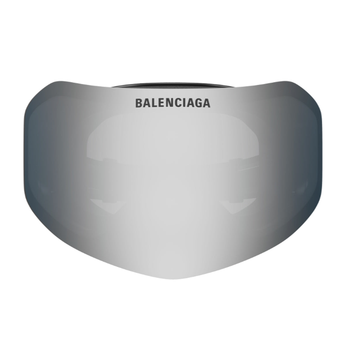 Balenciaga BB0379S Ski Mask 002 Black Silver Nero Nylon Injected Occhiali Da Sole