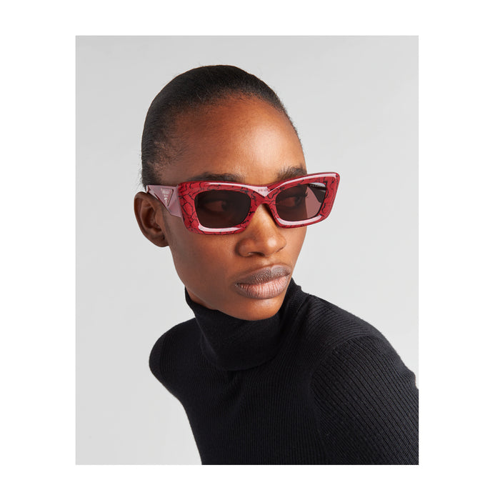 PR13ZS 15D08S Rosso Acetate Occhiali Sole