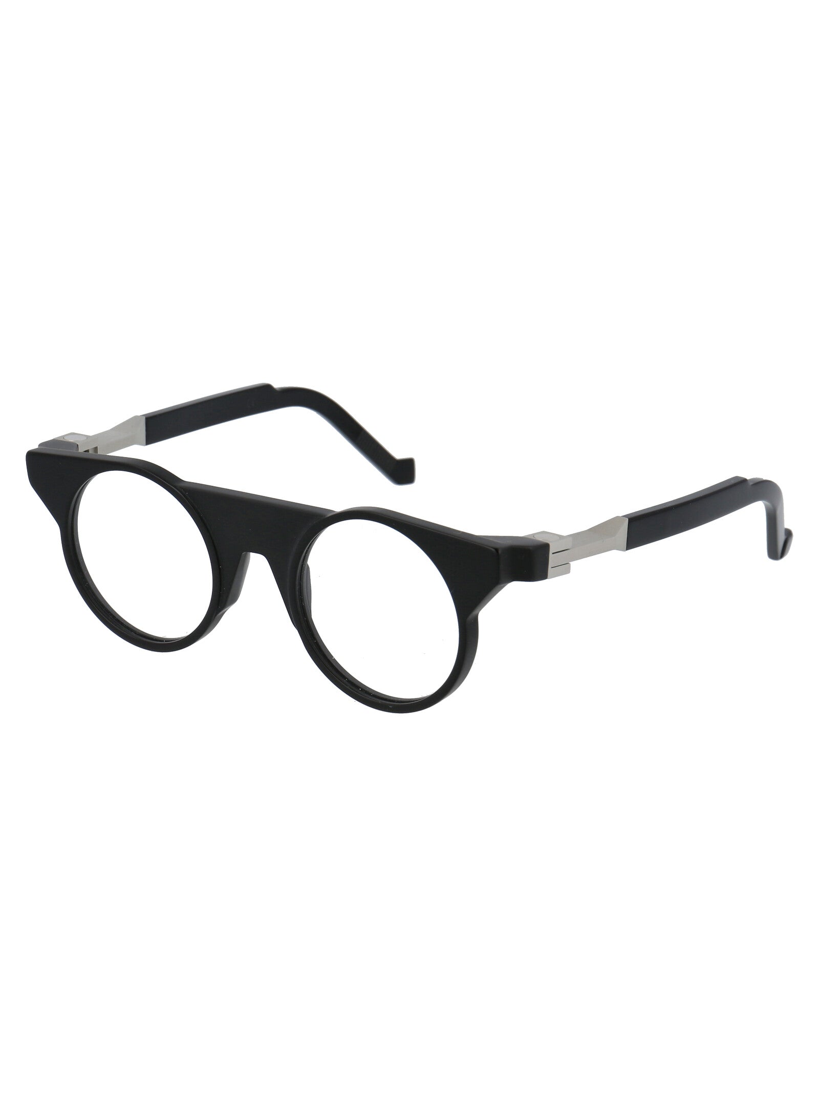 BL0016 Black Silver Flex Hinges Euro Acetate Optical