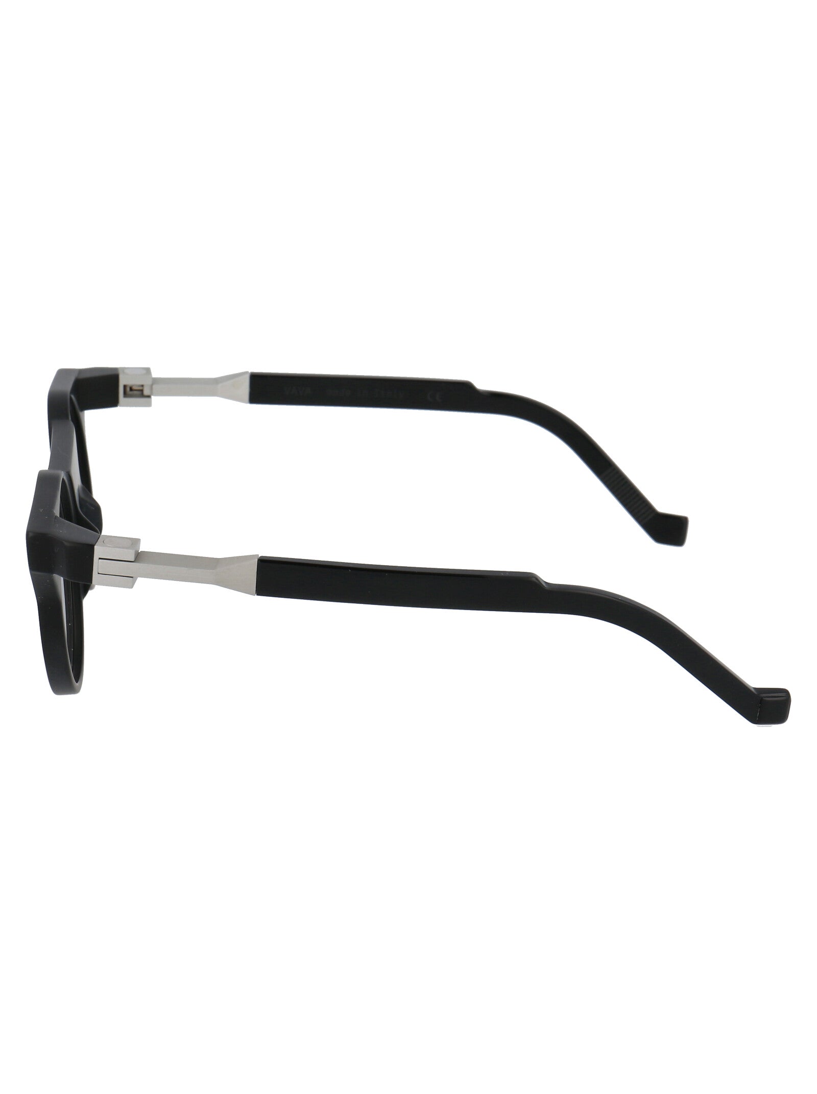 BL0016 Black Silver Flex Hinges Euro Acetate Optical