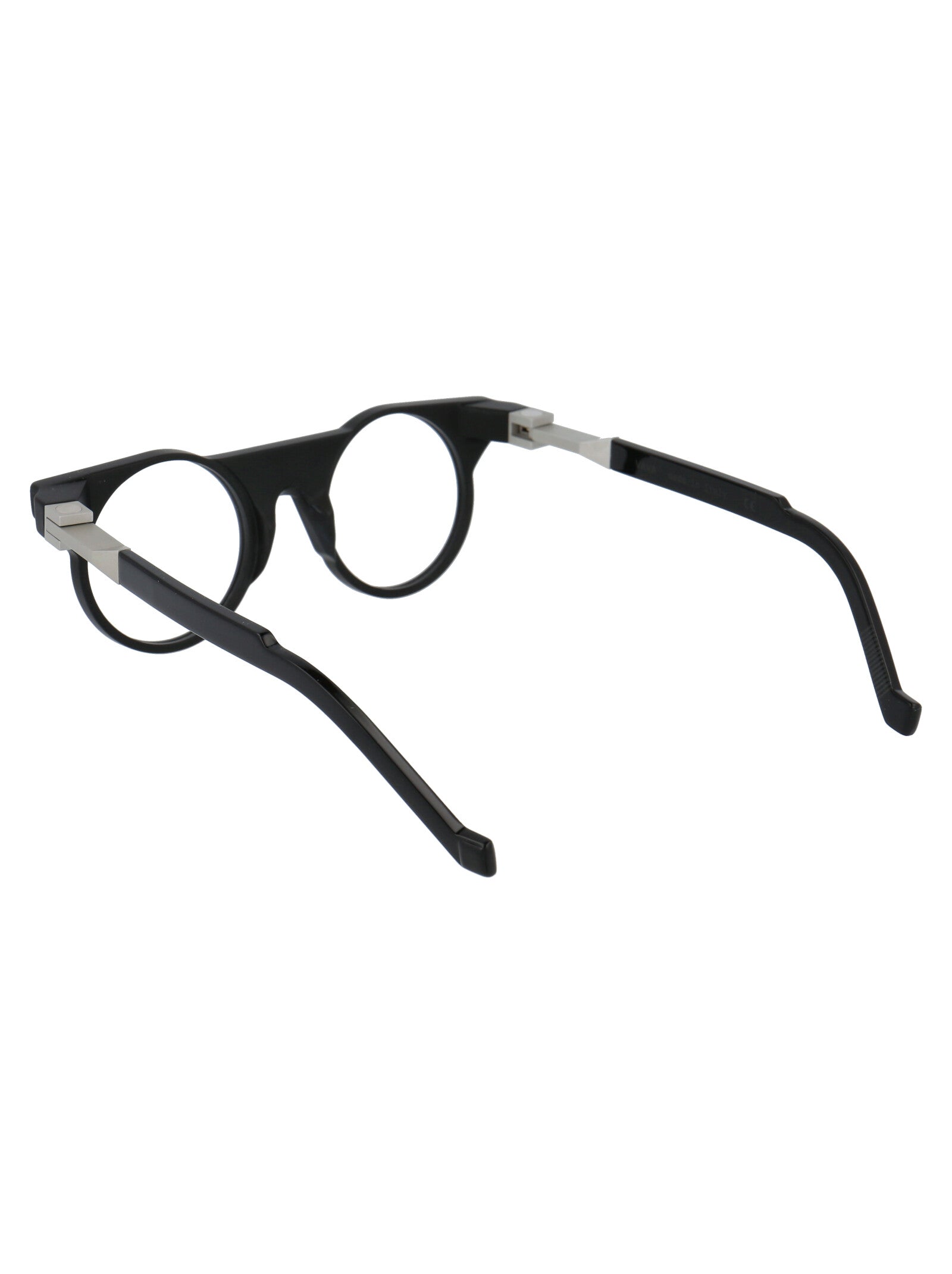 BL0016 Black Silver Flex Hinges Euro Acetate Optical