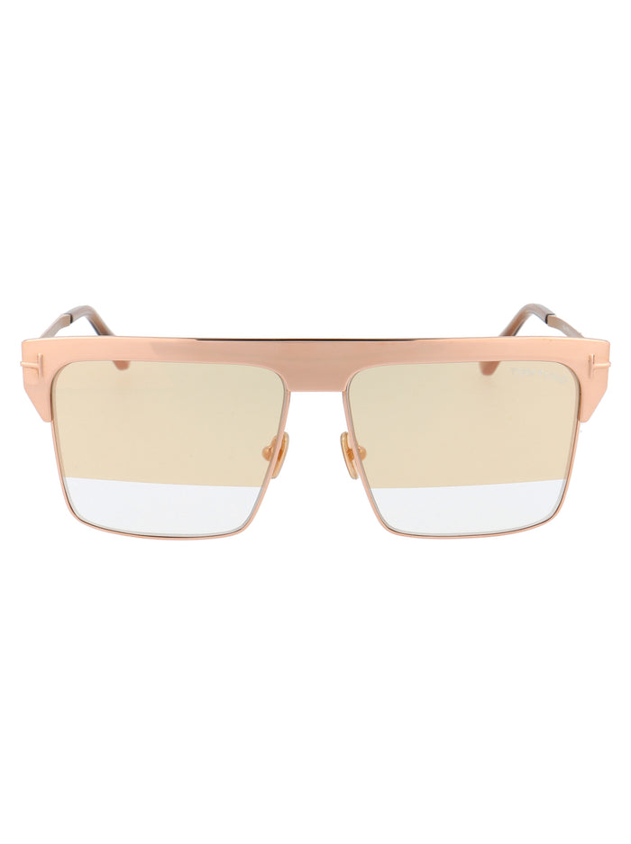 33z Rose Gold Plated Metal Sunglasses