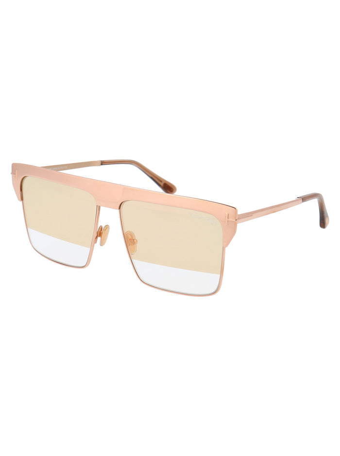 33z Rose Gold Plated Metal Sunglasses