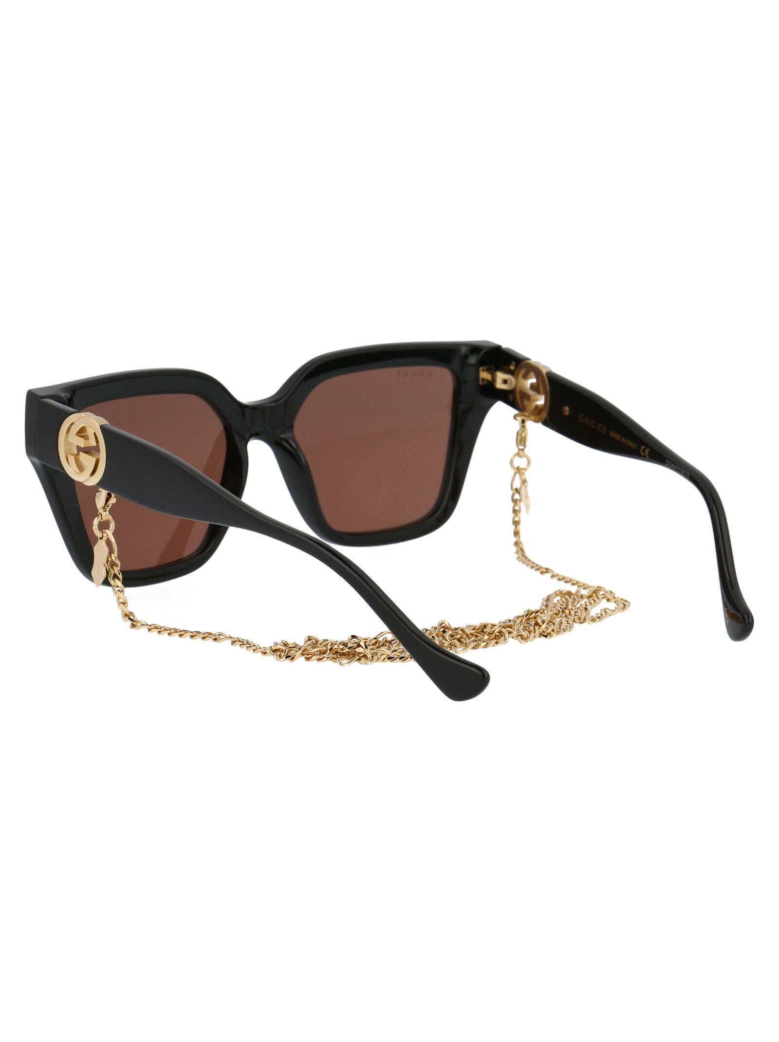 Gg1023s 005 Black Brown Acetate Sunglasses