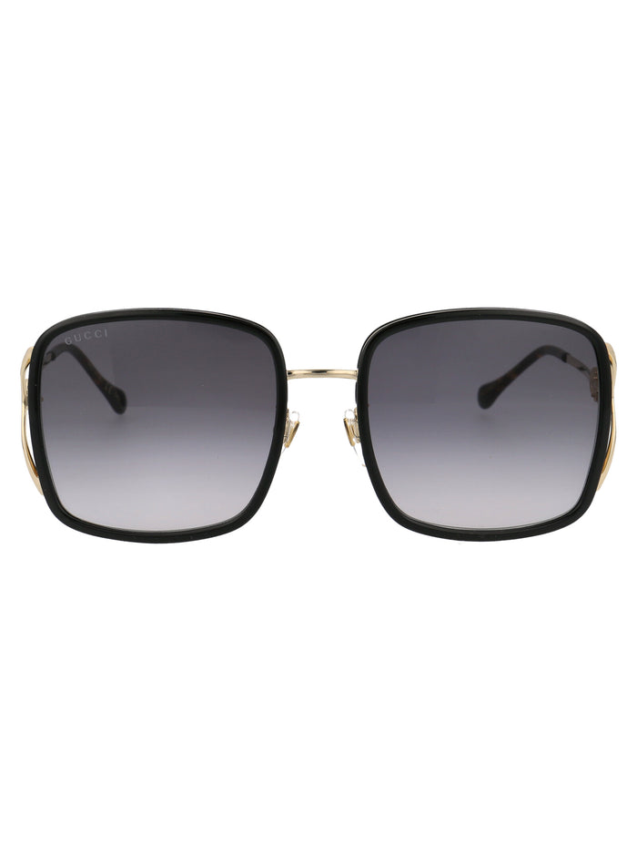 Gg1016sk 001 Black Gold Grey Acetate Sunglasses