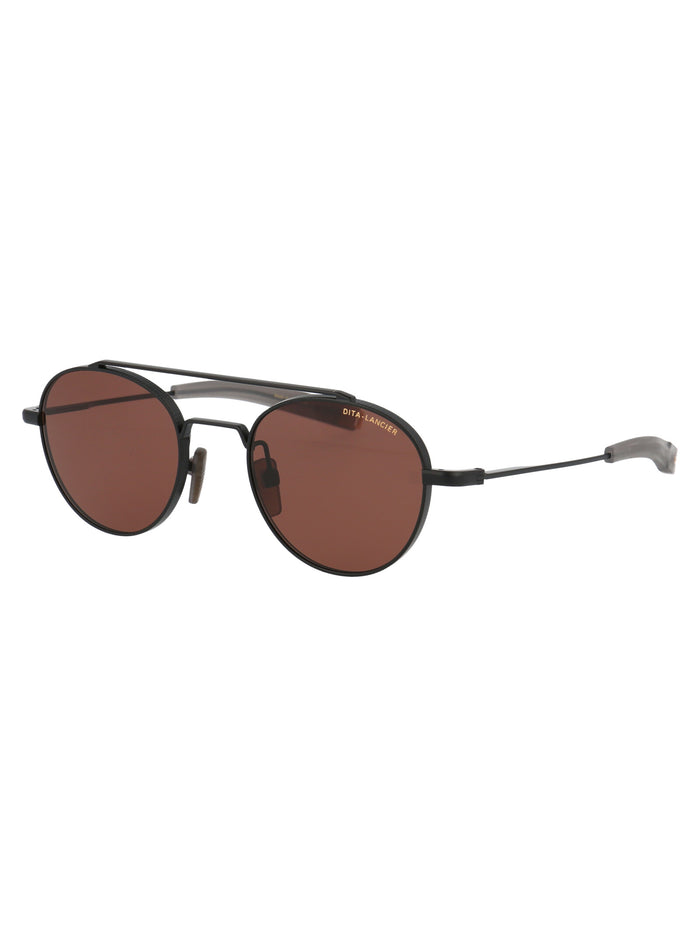 06 Matte Black / Brown Polar Acetate + Metal Sunglasses