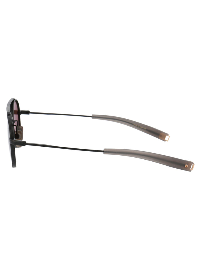 06 Matte Black / Brown Polar Acetate + Metal Sunglasses