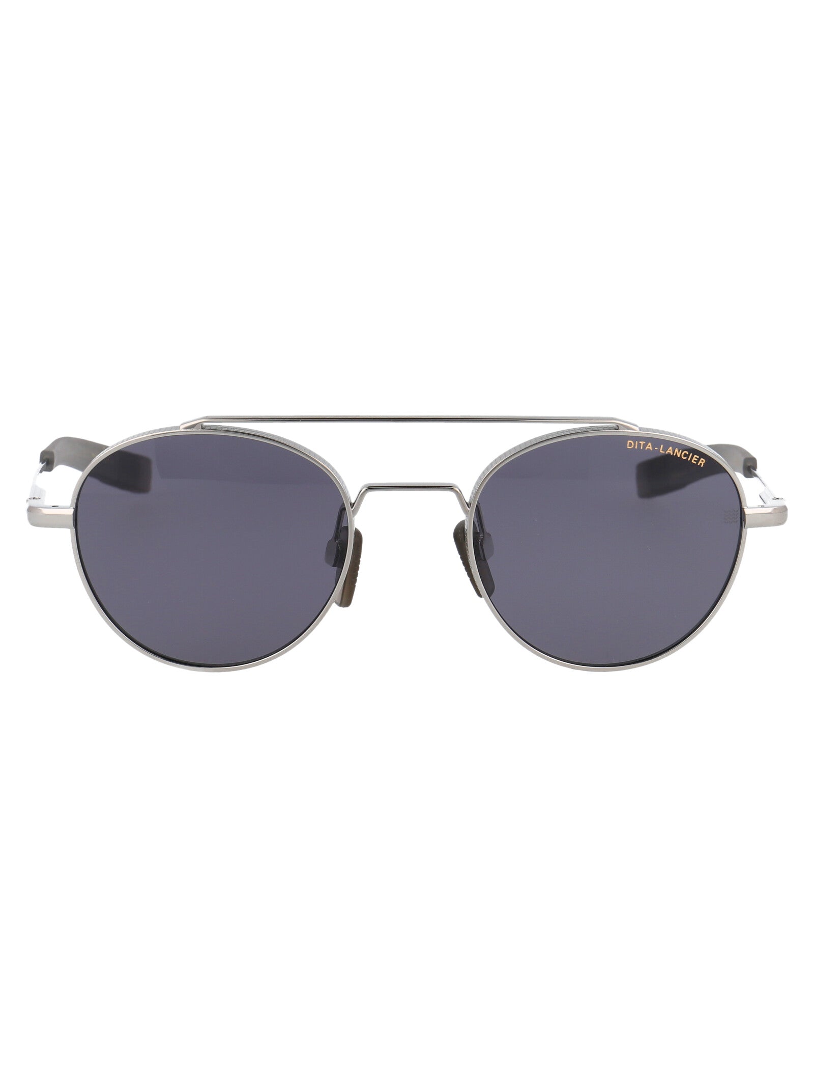 Dls103-50-01 Silver White Gold Brown Polar Metal Sunglasses