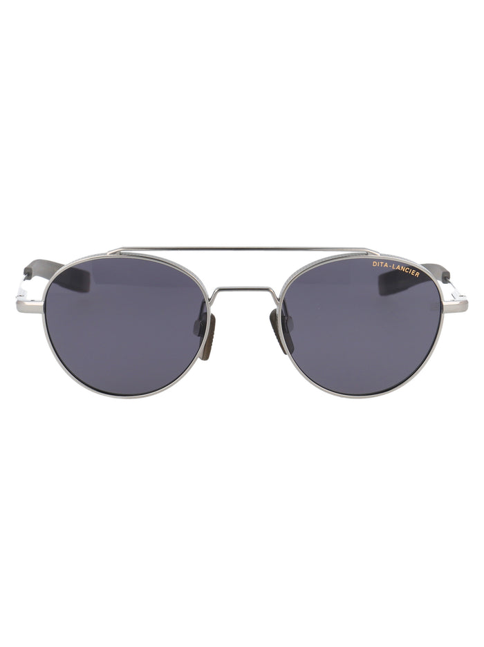 Dls103-50-01 Silver White Gold Brown Polar Metal Sunglasses