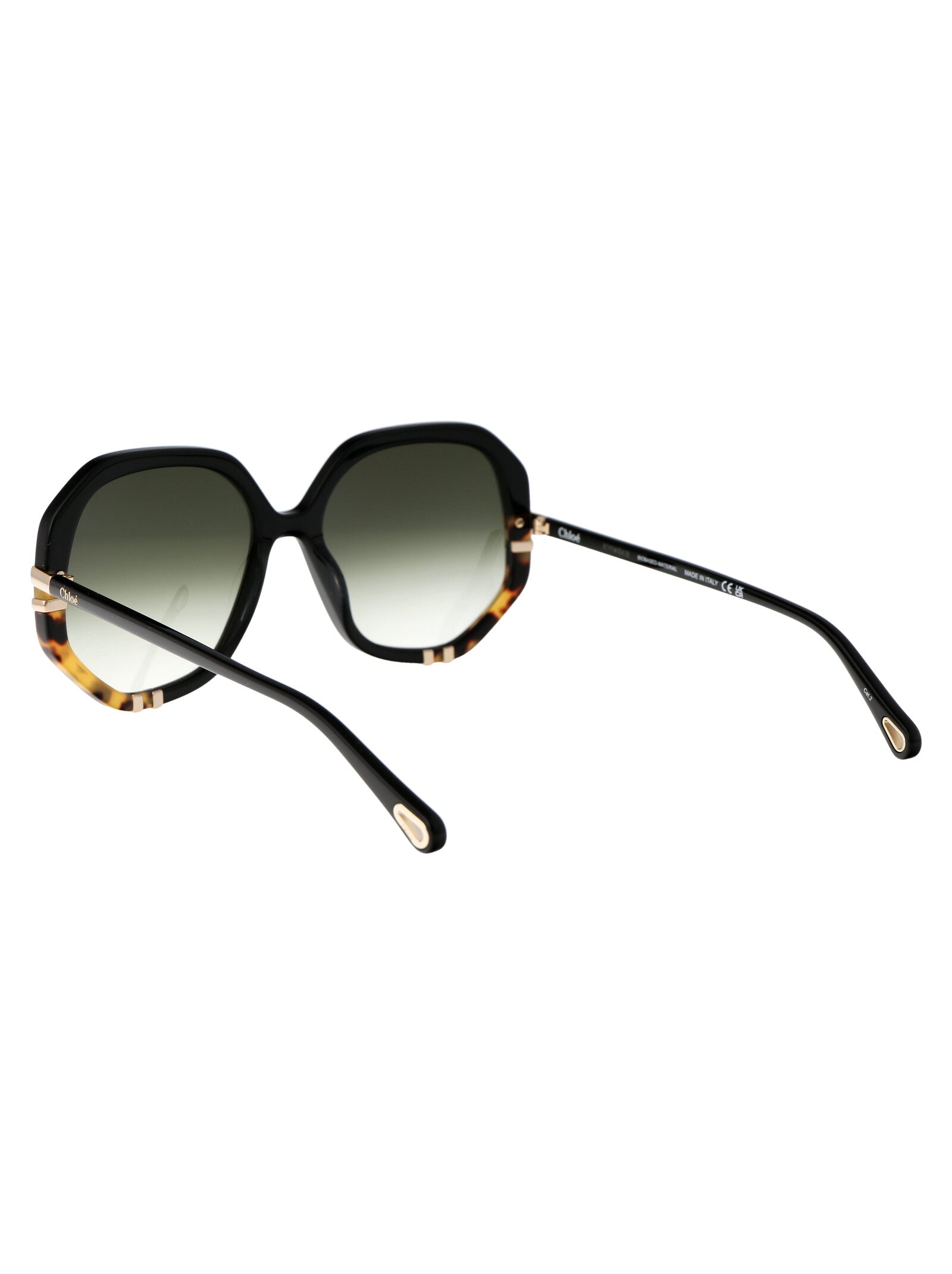 Ch0105s 002 Black Green Acetate Sunglasses
