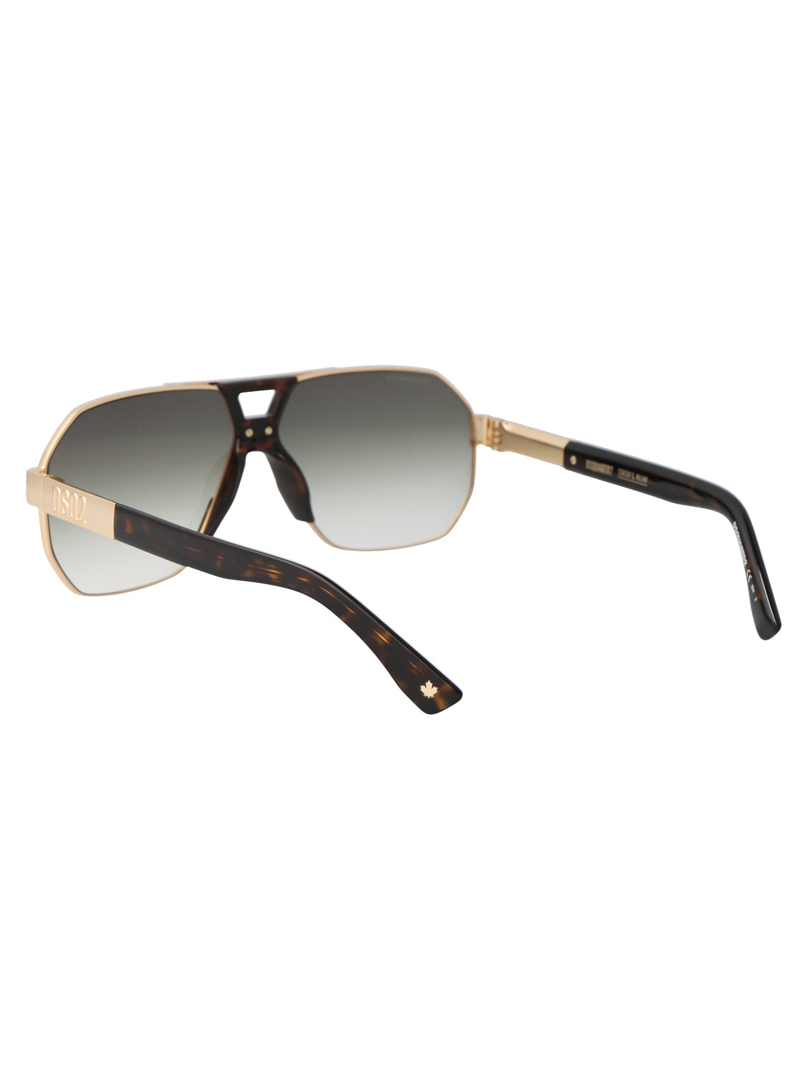 D2 0028-S Gold Havana Metal Sunglasses
