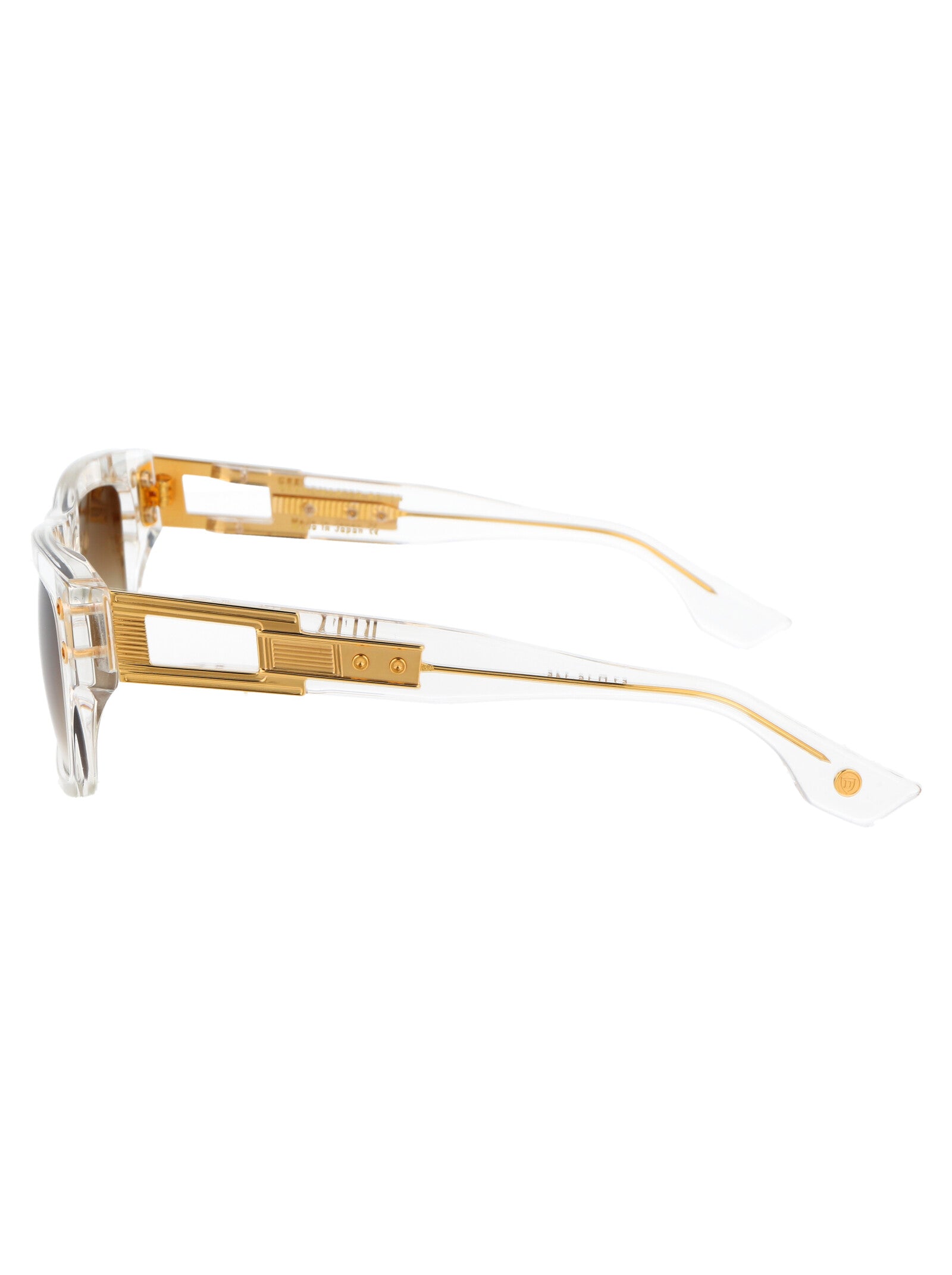 Dts407-A-02 02 Crystal Clear - Yellow Gold Gradient Acetate Sunglasses