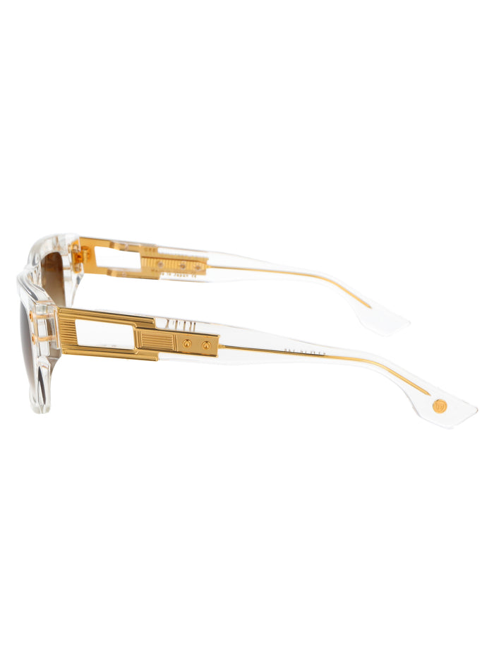 Dts407-A-02 02 Crystal Clear - Yellow Gold Gradient Acetate Sunglasses