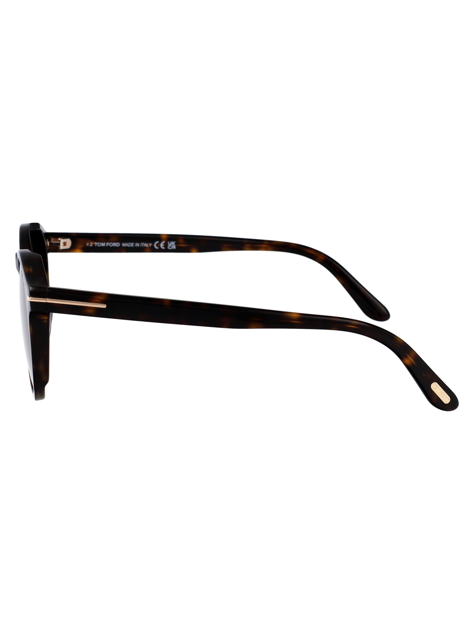 Ft0591 52n Avana Scura / Verde Acetate Sunglasses