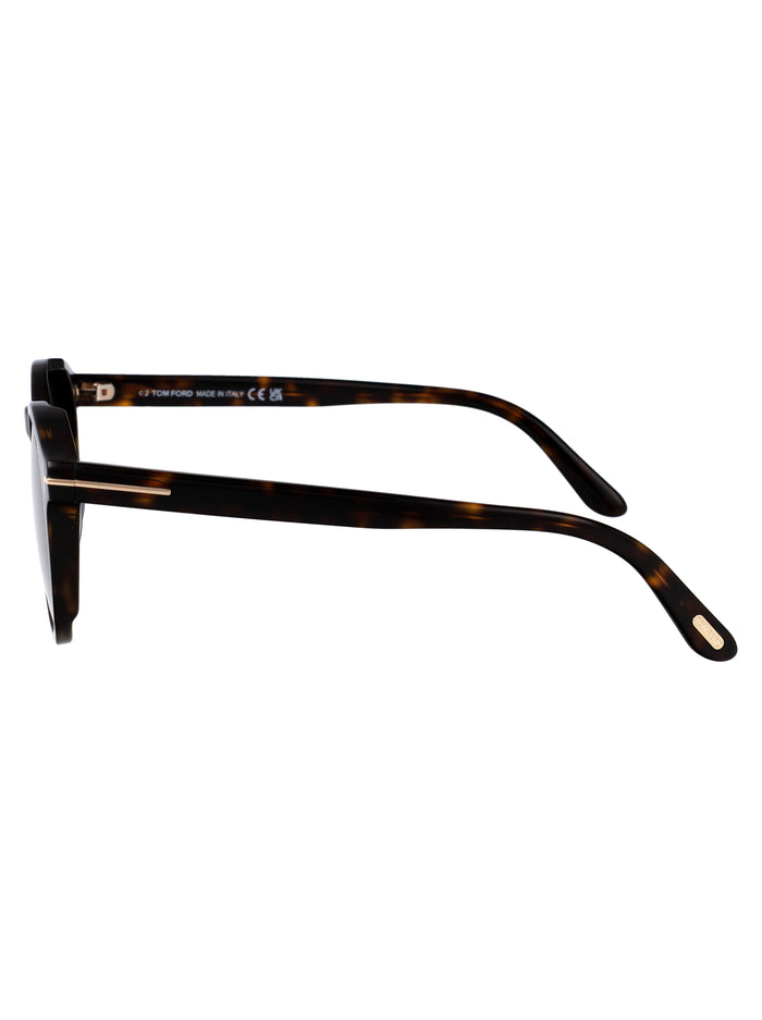 Ft0591 52n Avana Scura / Verde Acetate Sunglasses