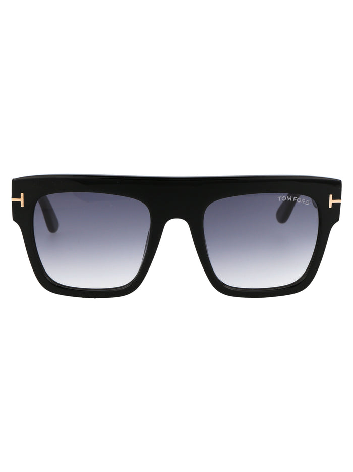 Ft0847 01b Nero Lucido / Fumo Grad Acetate Sunglasses