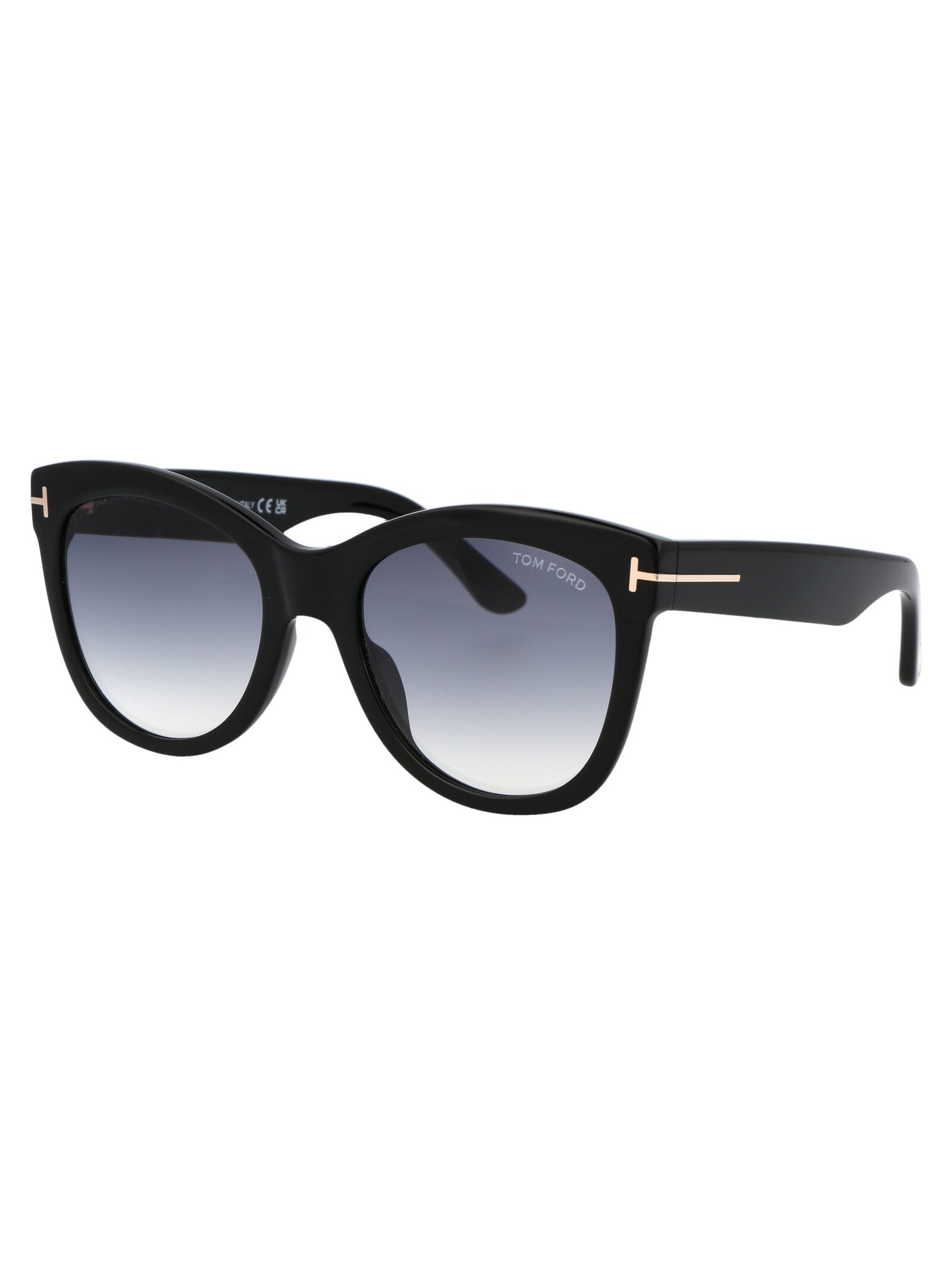 Ft0870 01b Nero Lucido / Fumo Grad Acetate Sunglasses