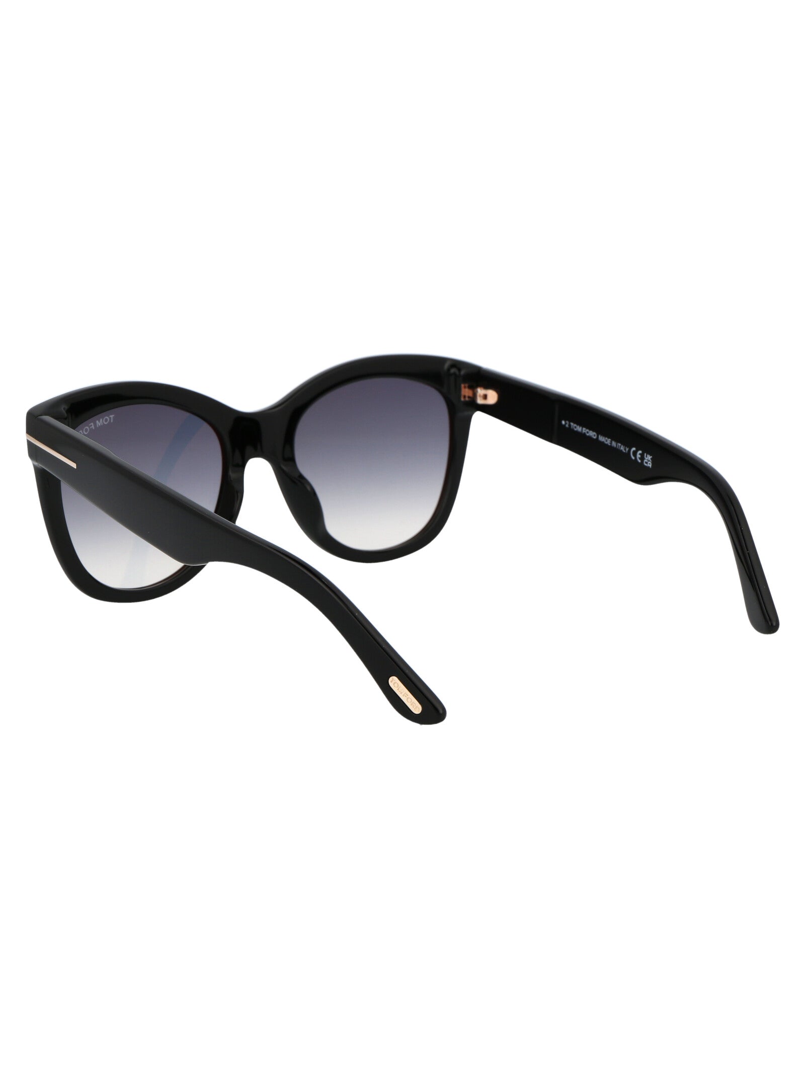 Ft0870 01b Nero Lucido / Fumo Grad Acetate Sunglasses