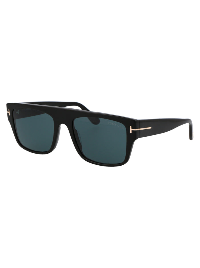 Ft0907 01v Nero Lucido / Blu Acetate Sunglasses