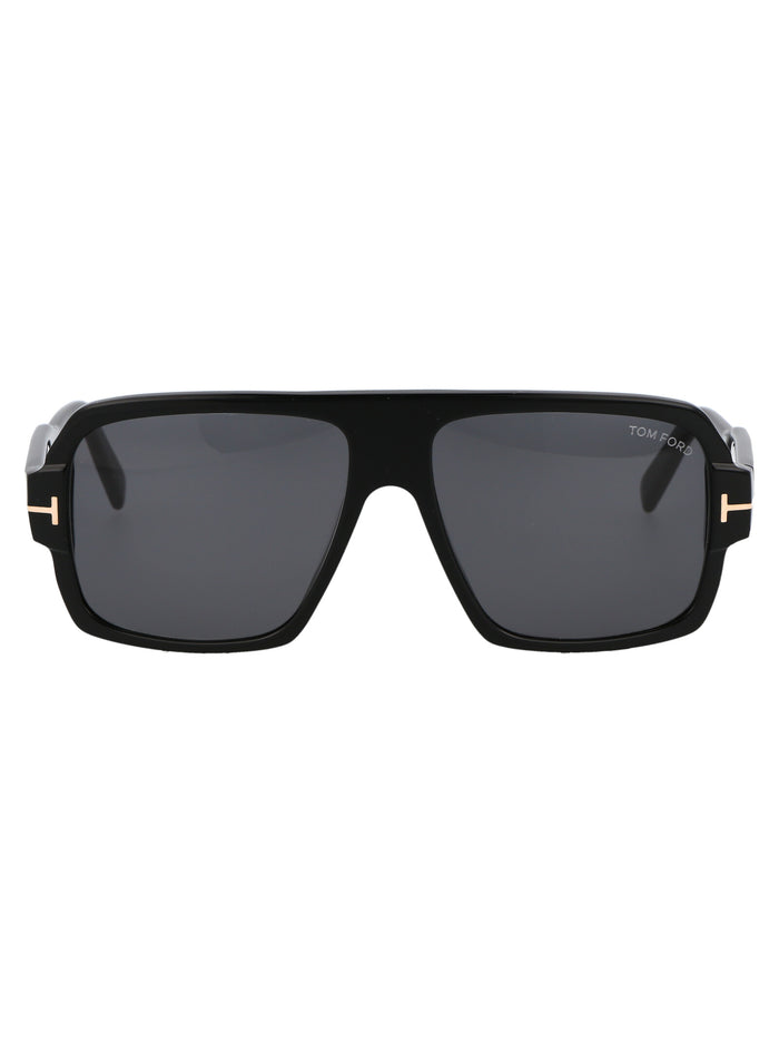 Ft0933 01a Nero Lucido / Fumo Acetate Sunglasses