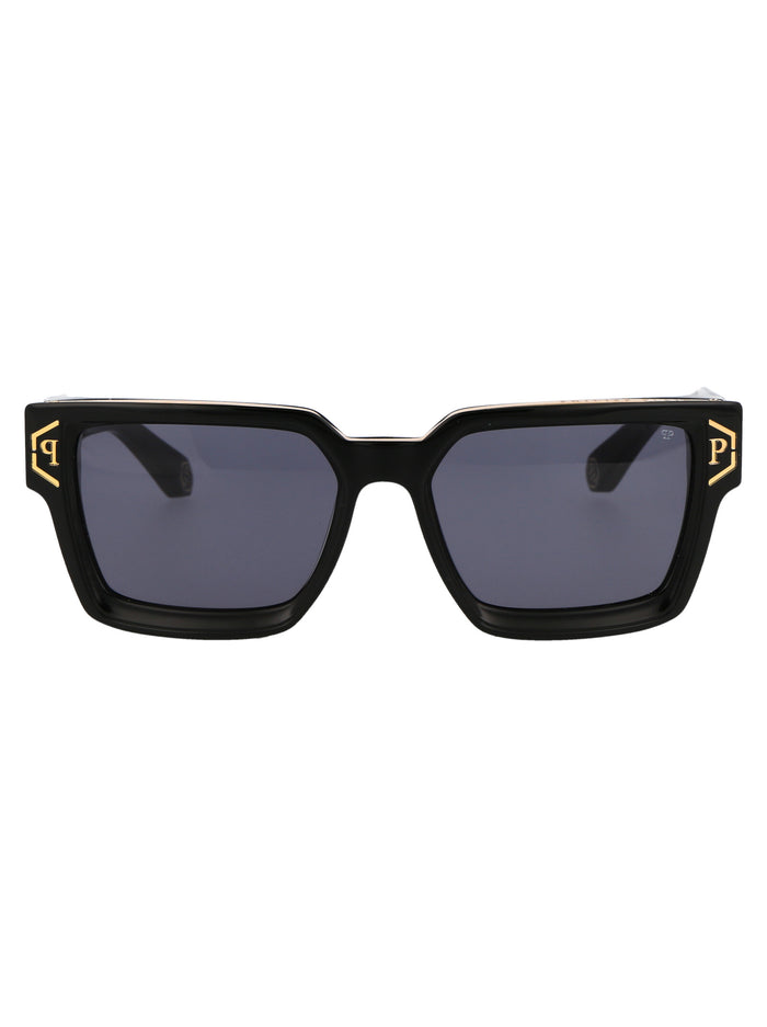 Spp005m 0700 Black Acetate Sunglasses