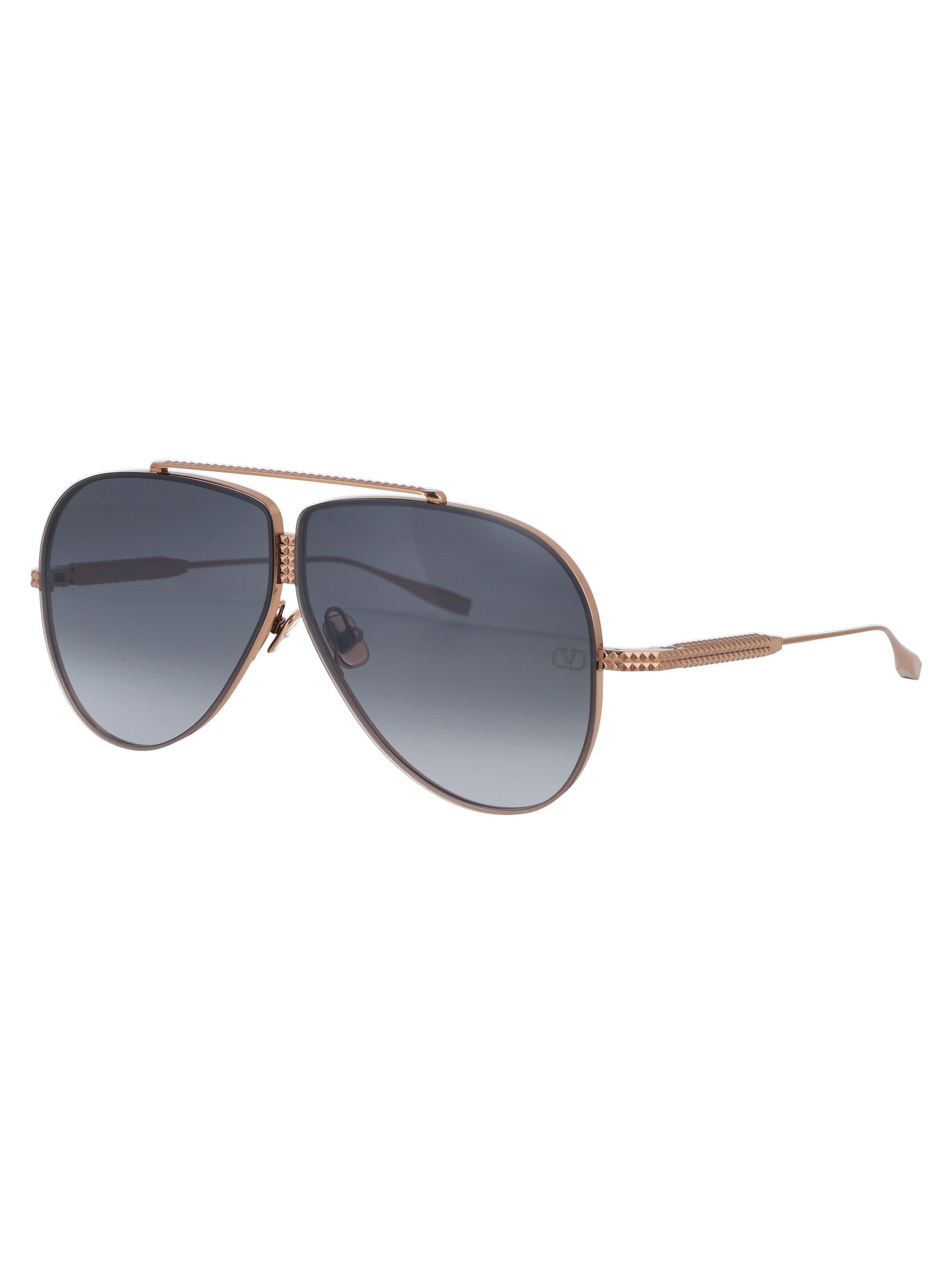 Vls-100a-64 A Rose Gold W/ Dark Grey Black Flash Mirror Titanium Sunglasses