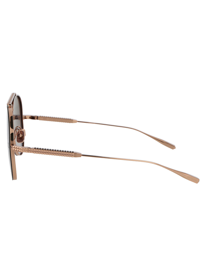 Vls-100a-64 A Rose Gold W/ Dark Grey Black Flash Mirror Titanium Sunglasses