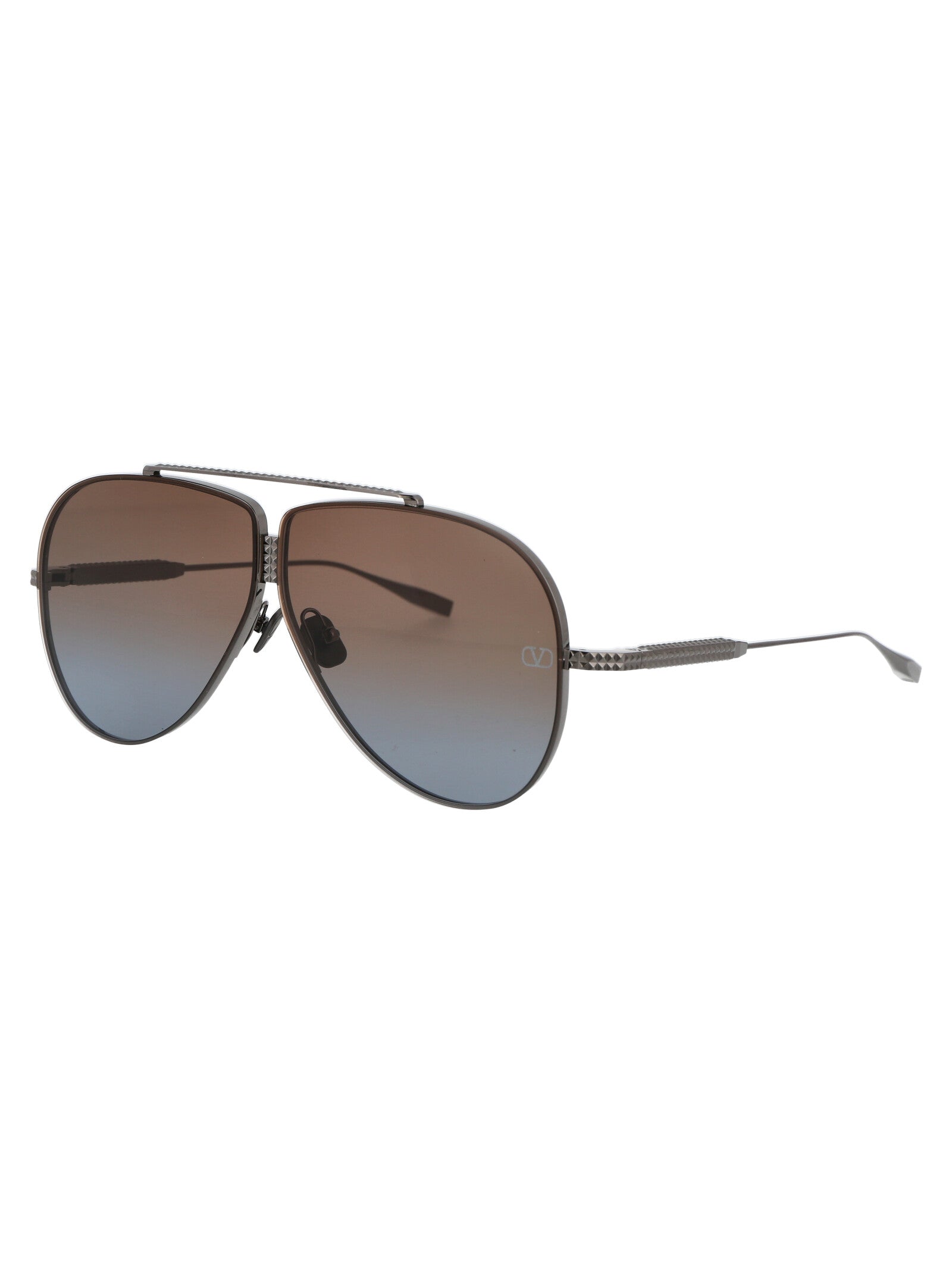 Vls-100c-64 C Black Rhodium W/ Dark Brown To Blue Gradient Titanium Sunglasses