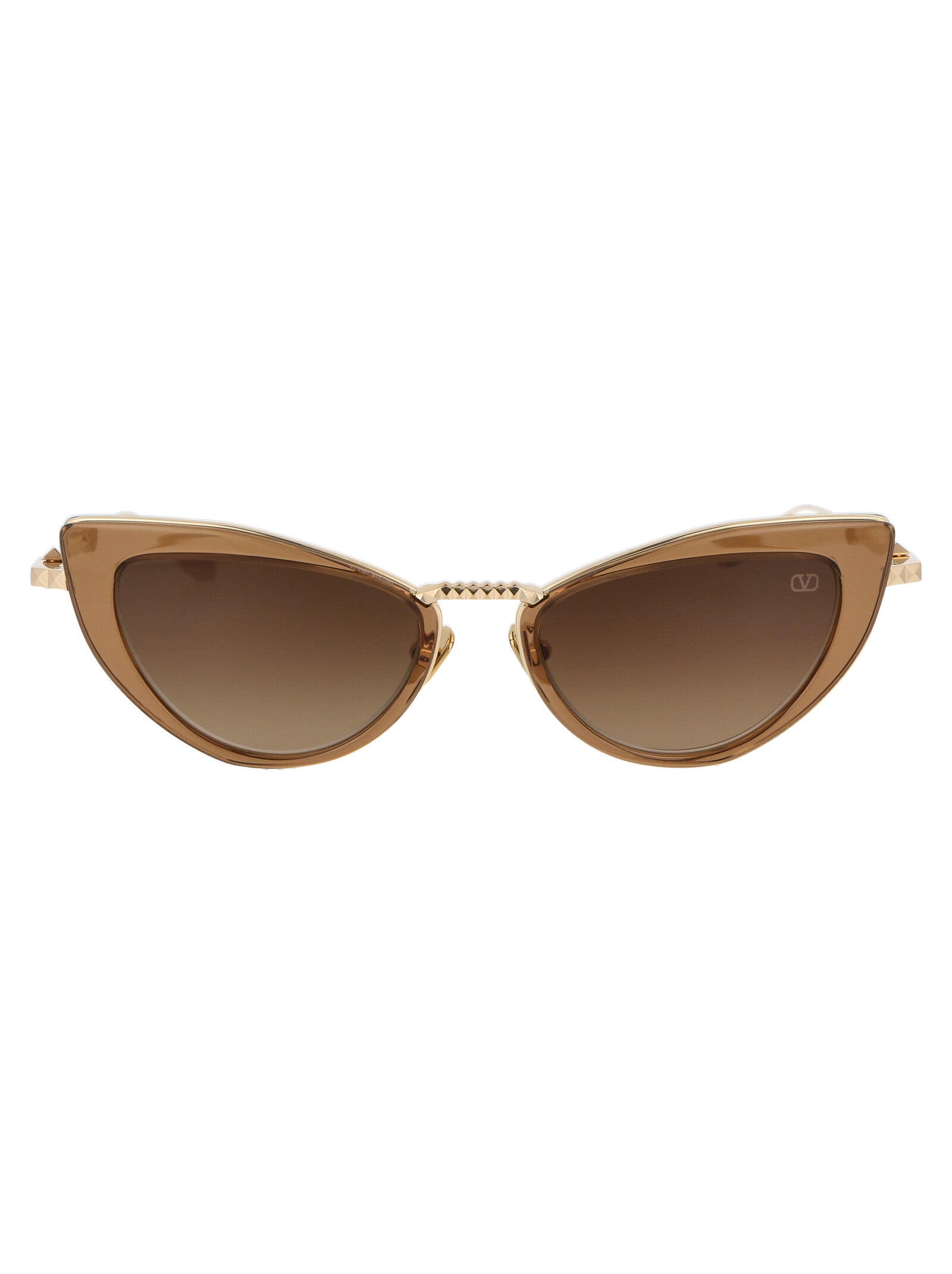 Viii Light Gold Crystal Medium Brown W/ Dark To Titanium Sunglasses