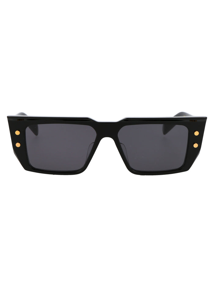 Bps-128a-54 A Black Gold W/ Dark Grey Acetate Sunglasses