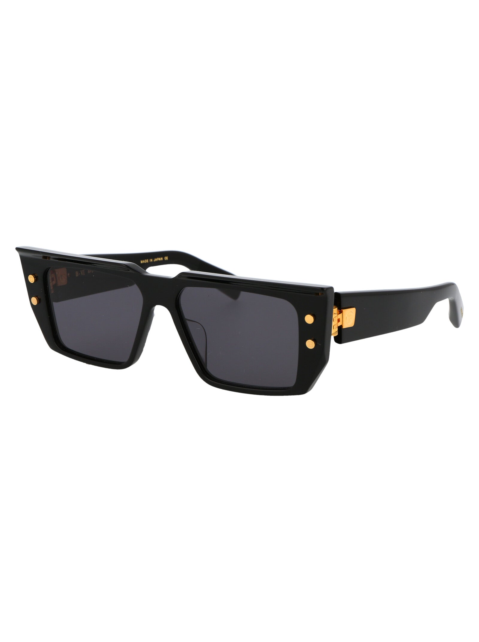 B - Vi Black Gold W/ Dark Grey Acetate Sunglasses