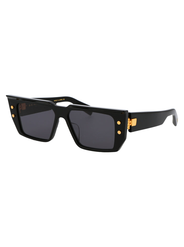B - Vi Black Gold W/ Dark Grey Acetate Sunglasses